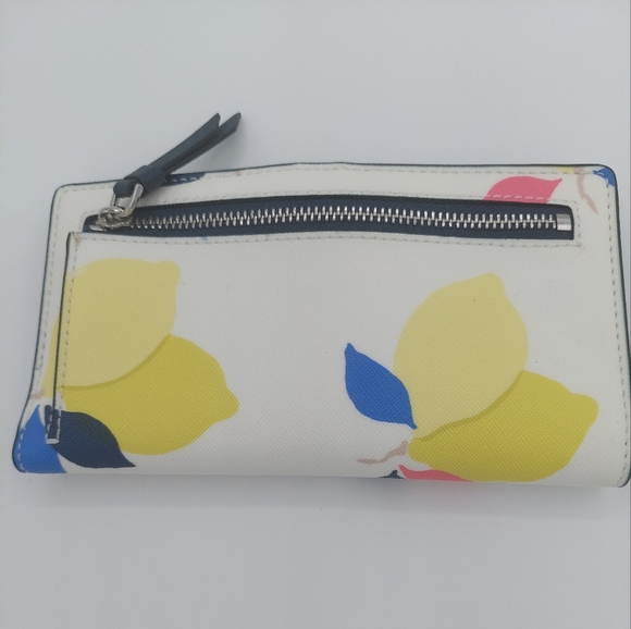 Kate spade Ash Straw Lemon Tote & Lemon Zest slim bifold wallet - Picture 3 of 9